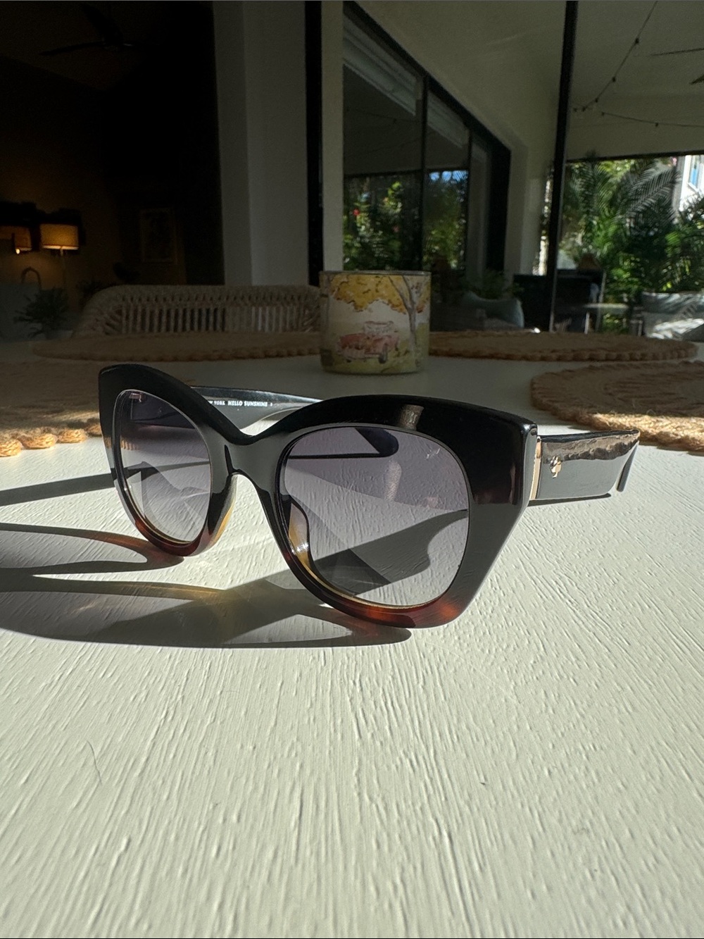 kate spade Black to Brown Gradient Cat-Eye Sunglasses